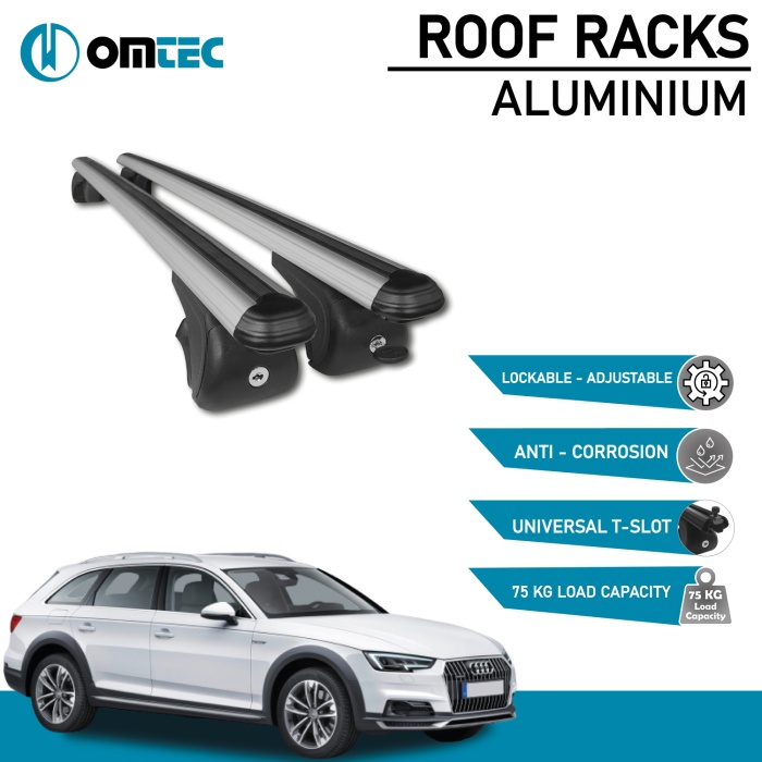 Bare Transversale Audi A4 [2016 ->] Omtec Aluminiu - Argintiu - imagine 2