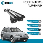 Bare Transversale Mitsubishi Outlander [2001-2006] Omtec Aluminiu - Argintiu - imagine 2
