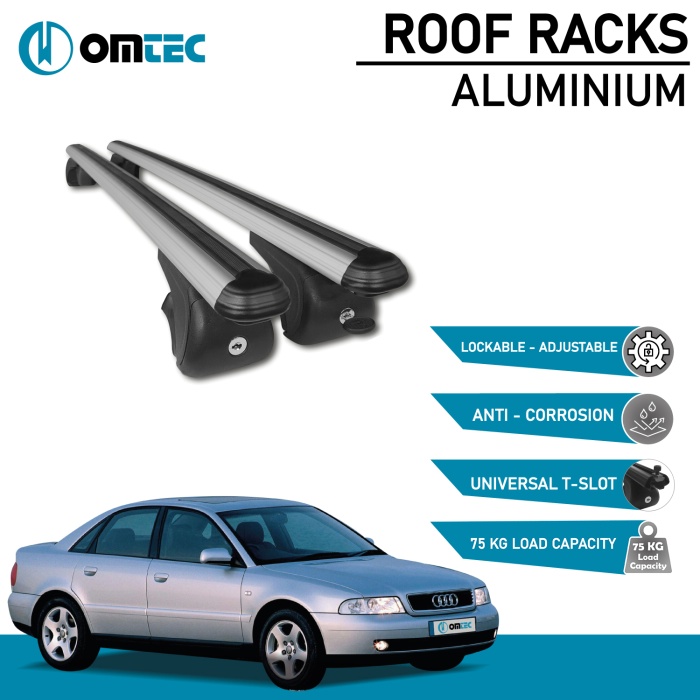 Bare Transversale Audi A4 [1994-2001] Omtec Aluminiu - Argintiu - imagine 2