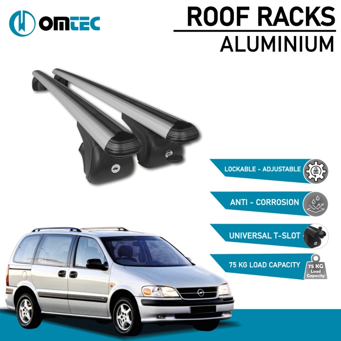 Bare Transversale Opel Sintra [1996-1999] Omtec Aluminiu - Argintiu - imagine 2
