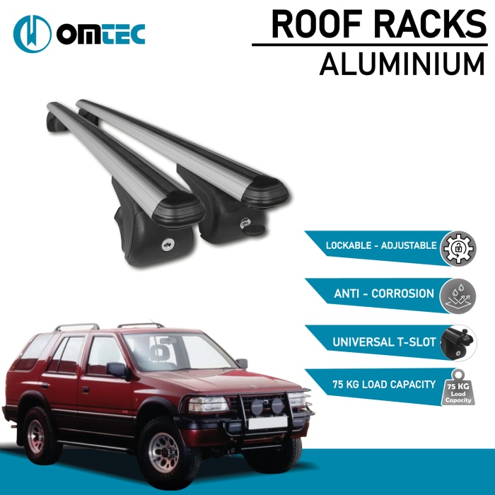 Bare Transversale Opel Frontera [1992-1998] Omtec Aluminiu - Argintiu - imagine 2