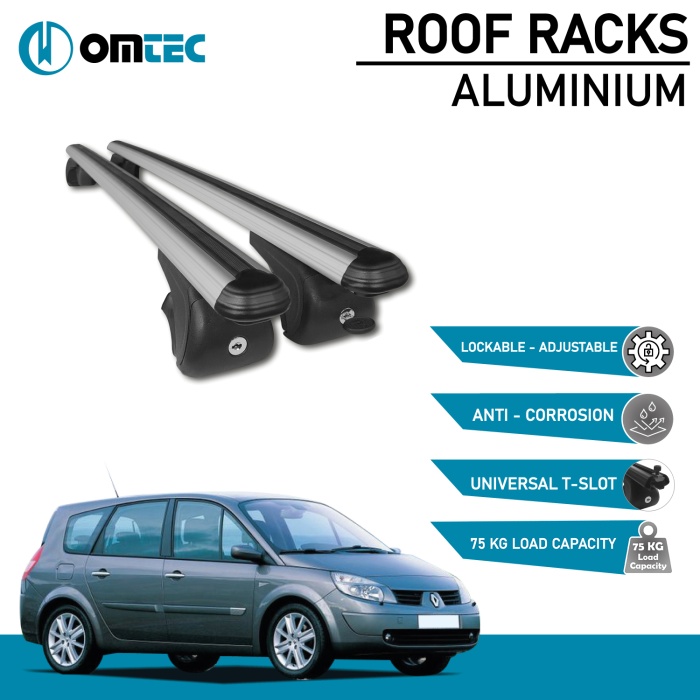 Bare Transversale Renault Grand Scenic [2009-2015] Omtec Aluminiu - Argintiu - imagine 2