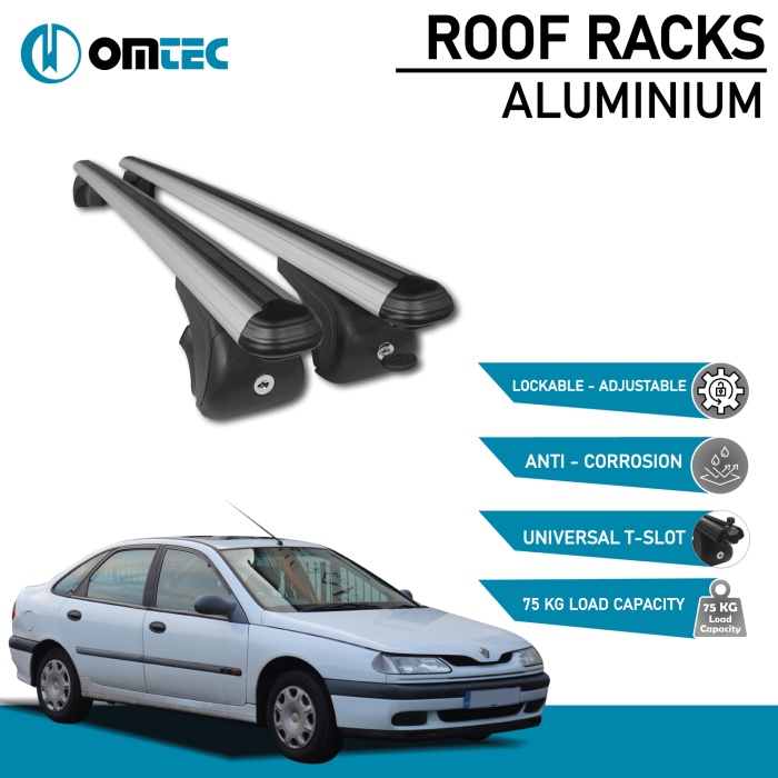 Bare Transversale Renault Laguna [1996-2001] Omtec Aluminiu - Argintiu - imagine 2