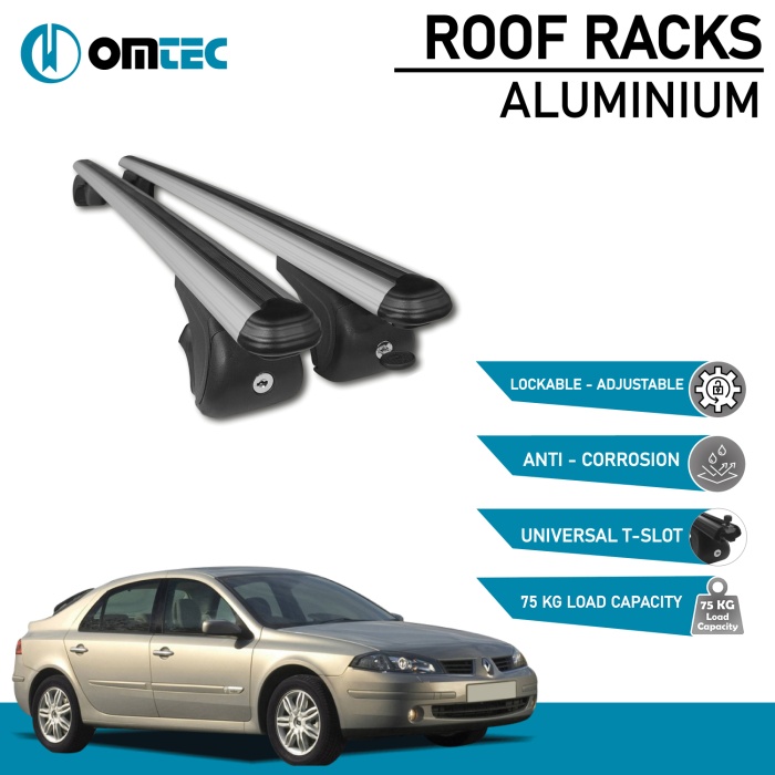 Bare Transversale Renault Laguna [2001-2007] Omtec Aluminiu - Argintiu - imagine 2