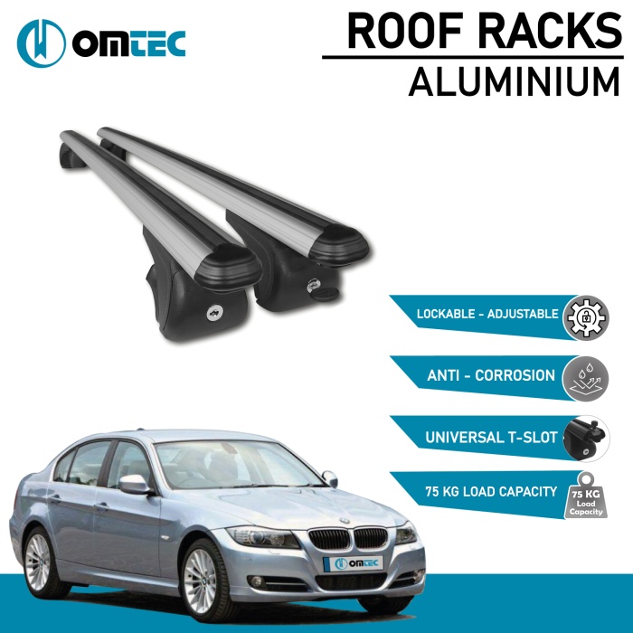 Bare Transversale Bmw 3 Series [2005-2011] Omtec Aluminiu - Argintiu - imagine 2