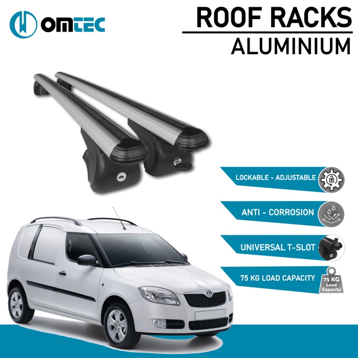 Bare Transversale Skoda Praktik [2007-2015] Omtec Aluminiu - Argintiu - imagine 2