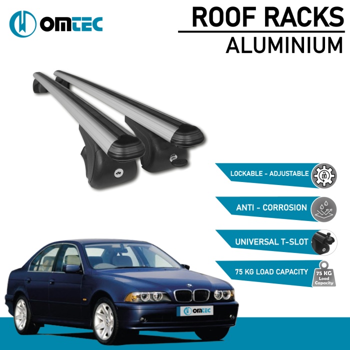 Bare Transversale Bmw 5 Series [1995-2003] Omtec Aluminiu - Argintiu - imagine 2
