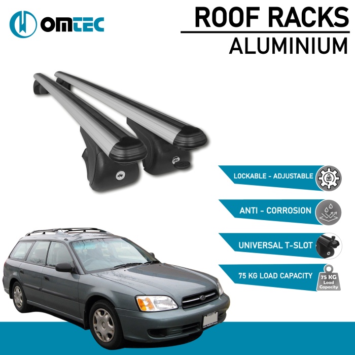 Bare Transversale Subaru Legacy [1998-2003] Omtec Aluminiu - Argintiu - imagine 2
