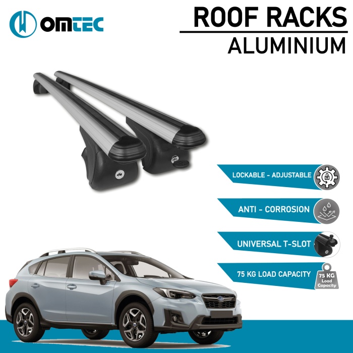 Bare Transversale Subaru Xv [2012-2018] Omtec Aluminiu - Argintiu - imagine 2