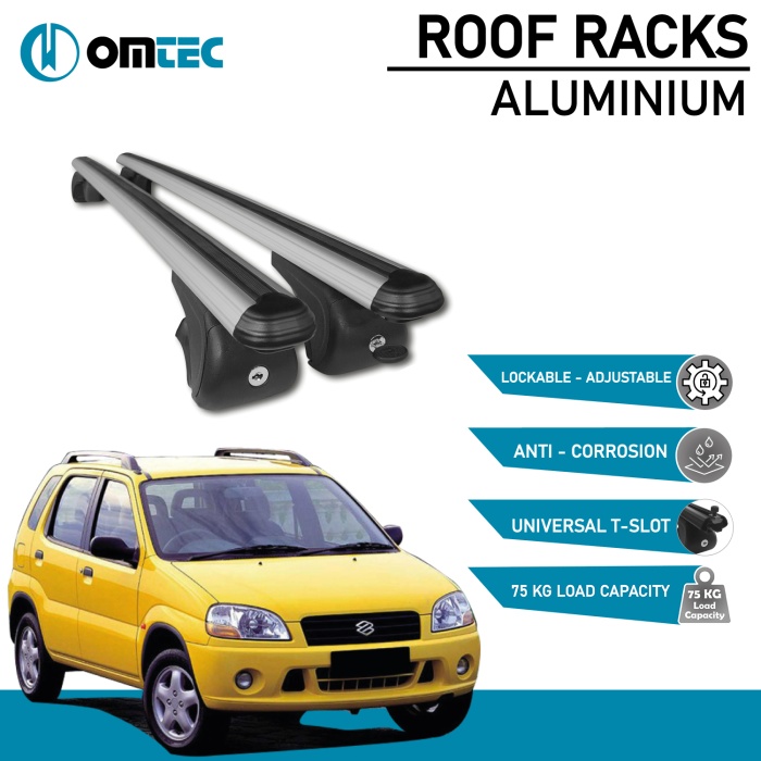 Bare Transversale Suzuki Ignis [2000-2005] Omtec Aluminiu - Argintiu - imagine 2
