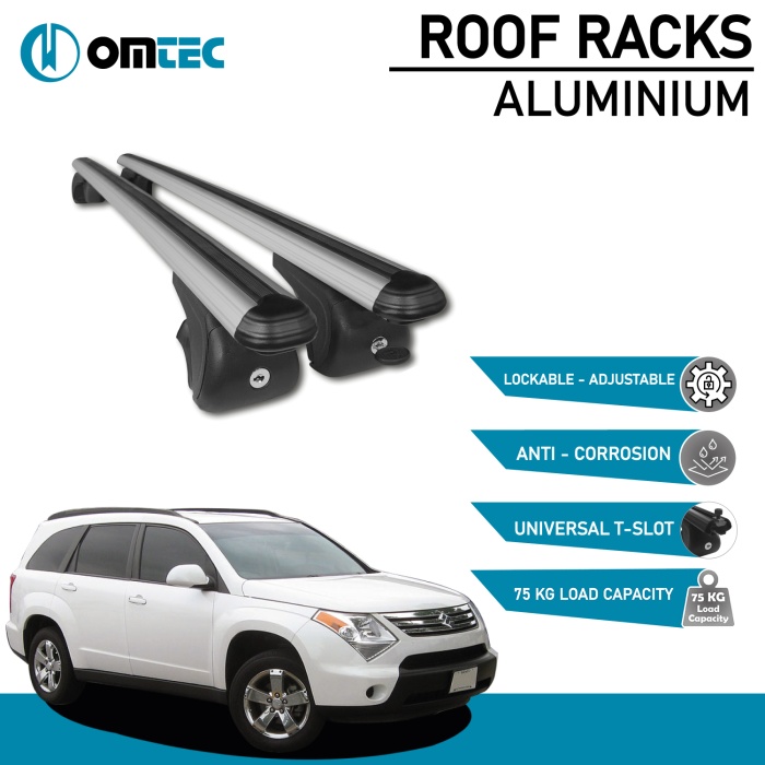 Bare Transversale Suzuki Xl-7 [2006-2010] Omtec Aluminiu - Argintiu - imagine 2
