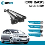 Bare Transversale Toyota Corolla Verso [2004-2009] Omtec Aluminiu - Argintiu - imagine 2