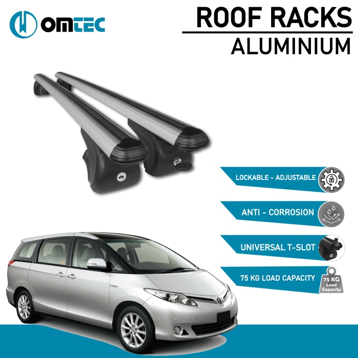 Bare Transversale Toyota Previa [2000-2006] Omtec Aluminiu - Argintiu - imagine 2