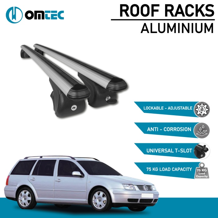 Bare Transversale Volkswagen Bora [1999-2004] Omtec Aluminiu - Argintiu - imagine 2
