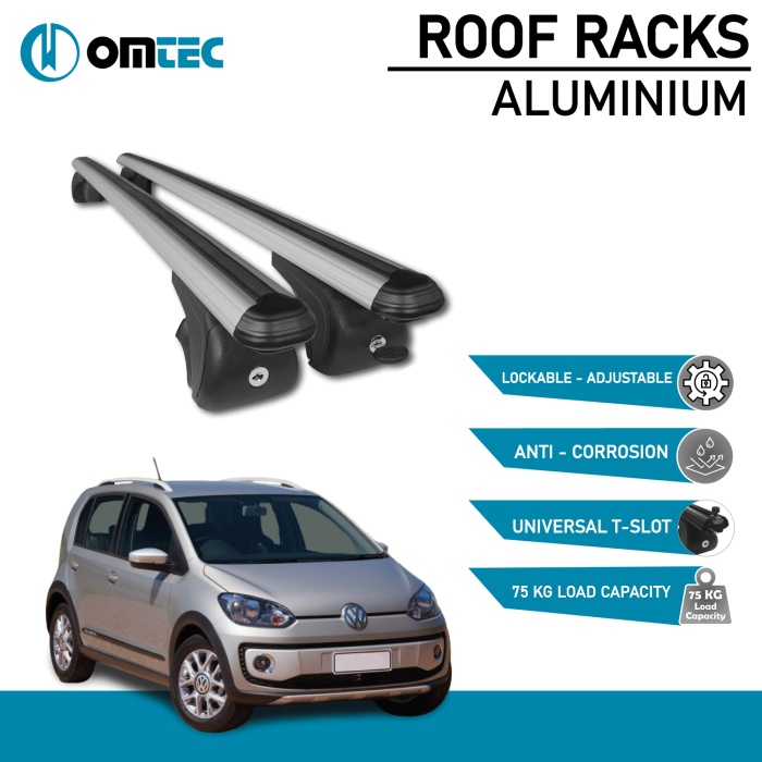 Bare Transversale Volkswagen Cross Up [2013 ->] Omtec Aluminiu - Argintiu - imagine 2