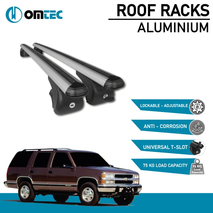 Bare Transversale Chevrolet Blazer Tahoe [1983-1997] Omtec Aluminiu - Argintiu - imagine 2
