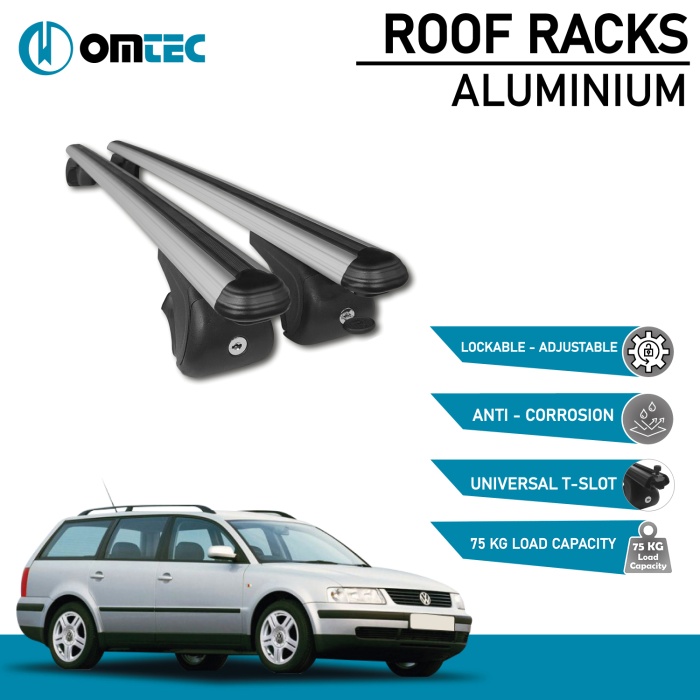 Bare Transversale Volkswagen Passat [2000-2004] Omtec Aluminiu - Argintiu - imagine 2