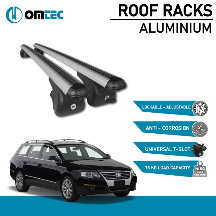 Bare Transversale Volkswagen Passat [2005-2010] Omtec Aluminiu - Argintiu - imagine 2