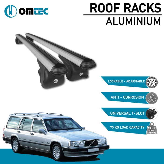 Bare Transversale Volvo 940 [1990-1999] Omtec Aluminiu - Argintiu - imagine 2