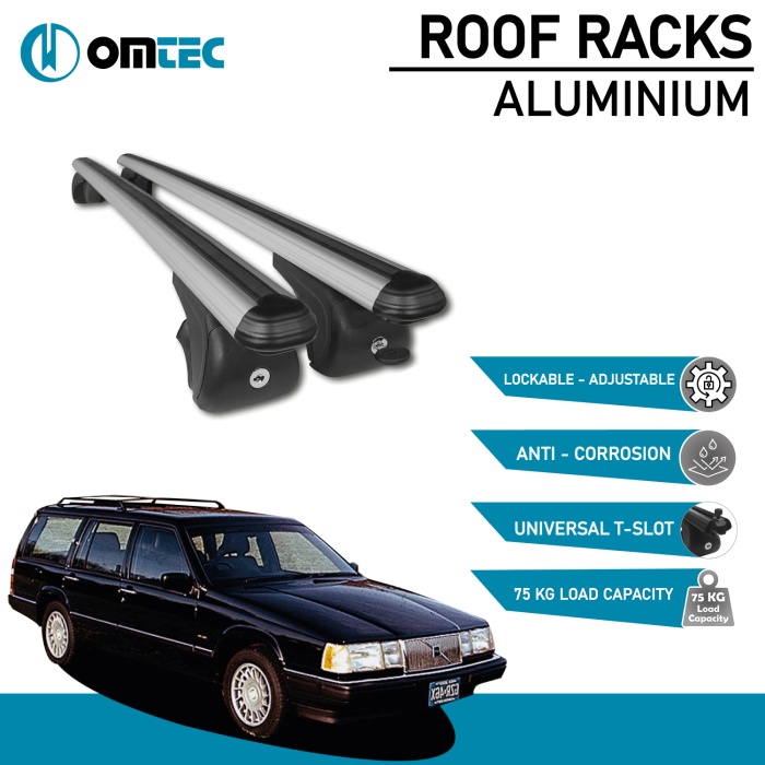 Bare Transversale Volvo 960 [1991-1998] Omtec Aluminiu - Argintiu - imagine 2