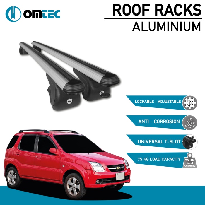 Bare Transversale Chevrolet Cruze [2001-2008] Omtec Aluminiu - Argintiu - imagine 2