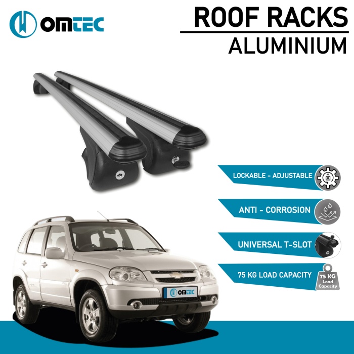 Bare Transversale Chevrolet Niva [1998-2005] Omtec Aluminiu - Argintiu - imagine 2