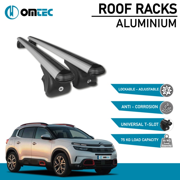 Bare Transversale Citroen C5 Aircross [2018 ->] Omtec Aluminiu - Argintiu - imagine 2