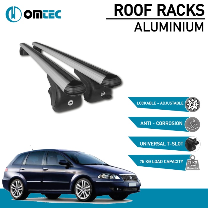 Bare Transversale Fiat Chroma [2005-2011] Omtec Aluminiu - Argintiu - imagine 2