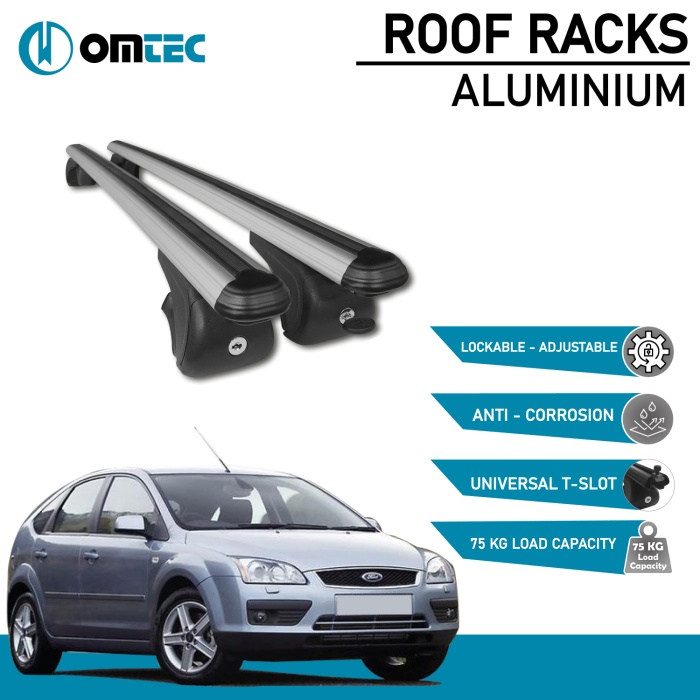 Bare Transversale Ford Focus [2005-2011] Omtec Aluminiu - Argintiu - imagine 2