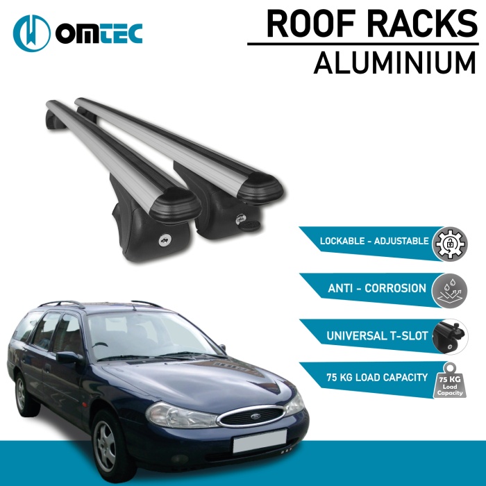 Bare Transversale Ford Mondeo [2001-2007] Omtec Aluminiu - Argintiu - imagine 2