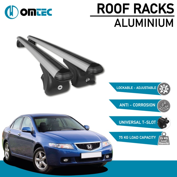 Bare Transversale Honda Accord [2003-2008] Omtec Aluminiu - Argintiu - imagine 2