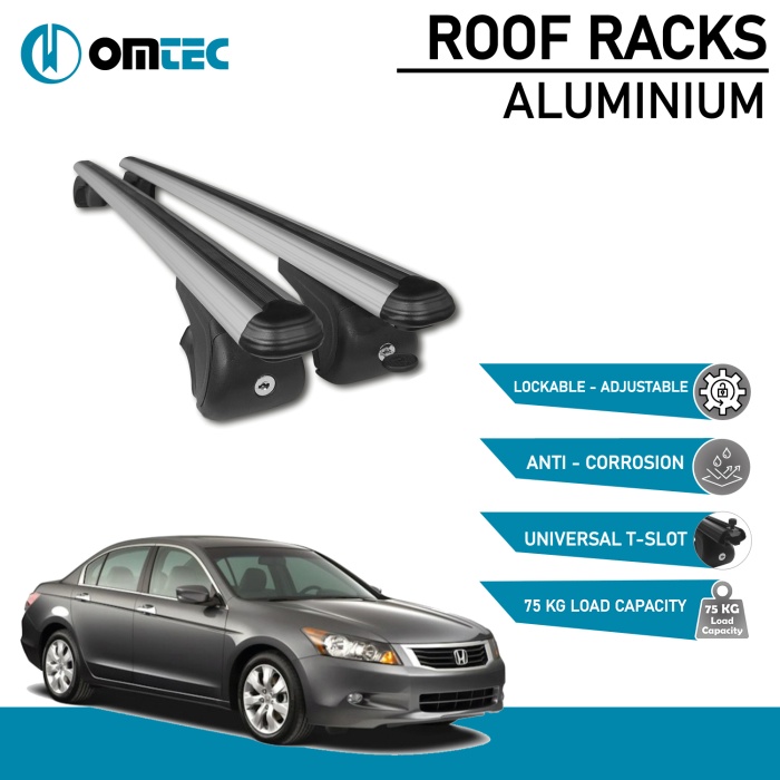 Bare Transversale Honda Accord [2008-2014] Omtec Aluminiu - Argintiu - imagine 2