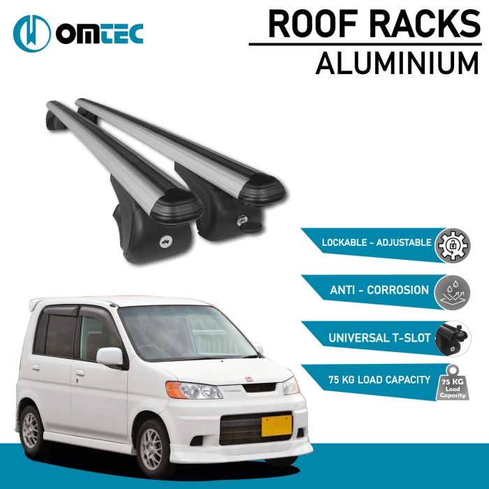 Bare Transversale Honda Life [1998-2003] Omtec Aluminiu - Argintiu - imagine 2