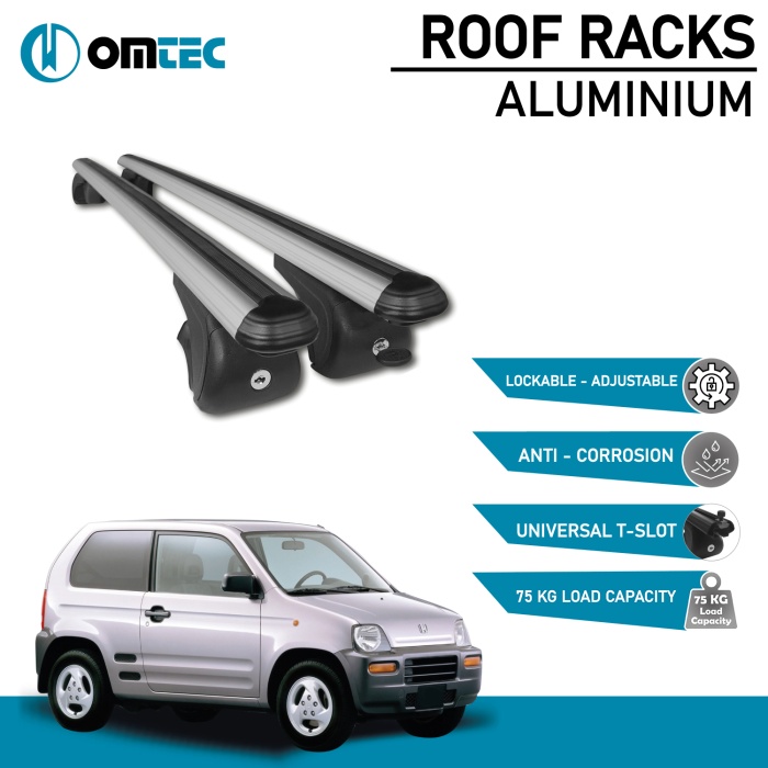 Bare Transversale Honda Z [1999-2002] Omtec Aluminiu - Argintiu - imagine 2