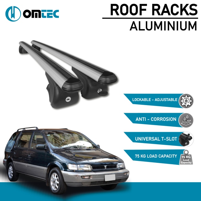 Bare Transversale Hyundai Santamo [1998-2003] Omtec Aluminiu - Argintiu - imagine 2