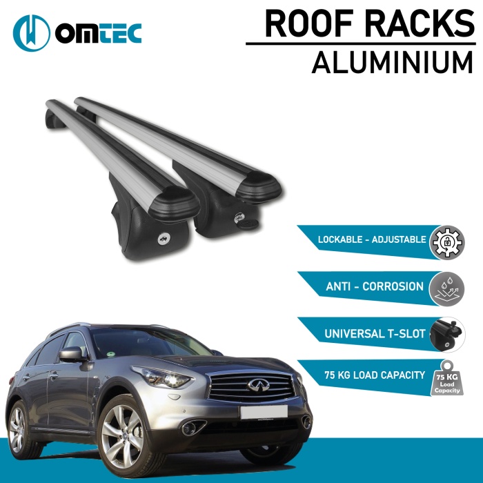 Bare Transversale Infiniti Fx37 [2008-2013] Omtec Aluminiu - Argintiu - imagine 2