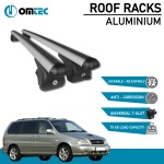 Bare Transversale Kia Carnival [1998-2005] Omtec Aluminiu - Argintiu - imagine 2