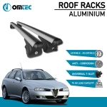Bare Transversale Alfa Romeo 156 Crosswagon [2004-2007] Omtec Aluminiu - Argintiu - imagine 2