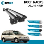 Bare Transversale Kia Sedona [1998-2005] Omtec Aluminiu - Argintiu - imagine 2