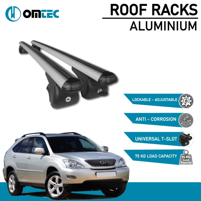 Bare Transversale Lexus Rx [2004-2008] Omtec Aluminiu - Argintiu - imagine 2