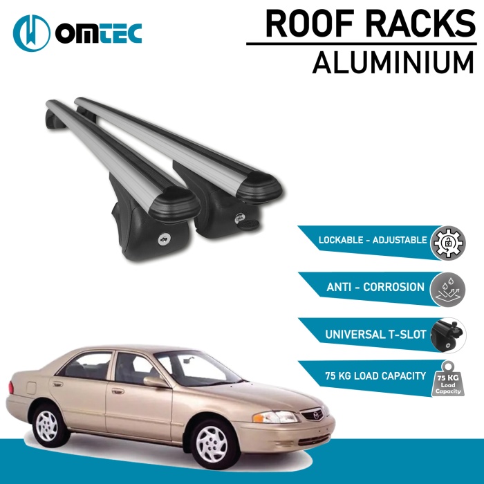 Bare Transversale Mazda Capella [1997-2002] Omtec Aluminiu - Argintiu - imagine 2