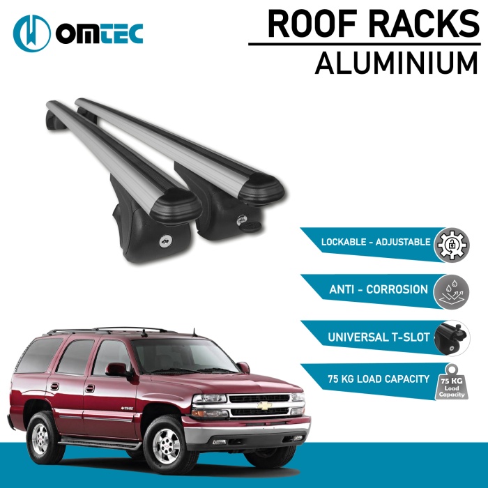 Bare Transversale Chevrolet Tahoe [2000-2006] Omtec Aluminiu - Argintiu - imagine 2