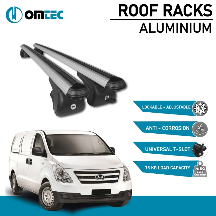 Bare Transversale Hyundai Iload [2007 ->] Omtec Aluminiu - Argintiu - imagine 2