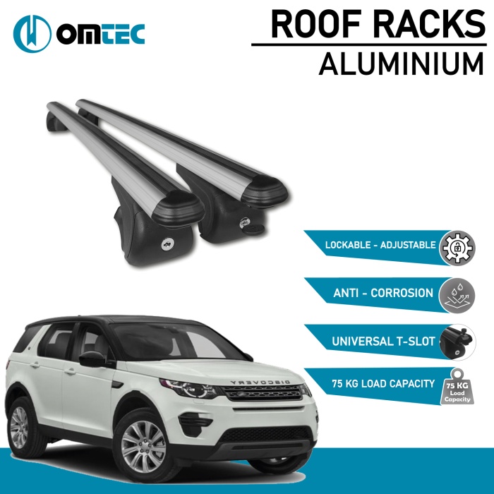 Bare Transversale Land Rover Discovery Sport [2014-2019] Omtec Aluminiu - Argintiu - imagine 2