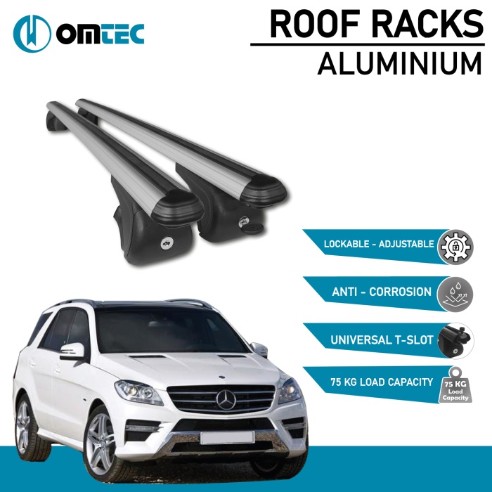 Bare Transversale Mercedes M-Class [2011-2015] Omtec Aluminiu - Argintiu - imagine 2