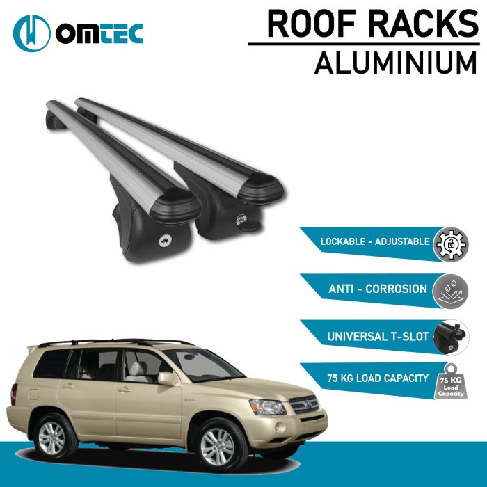 Bare Transversale Toyota Kluger [2001-2007] Omtec Aluminiu - Argintiu - imagine 2