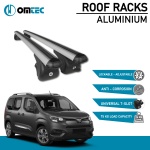 Bare Transversale Toyota Proace City [2019 ->] Omtec Aluminiu - Argintiu - imagine 2