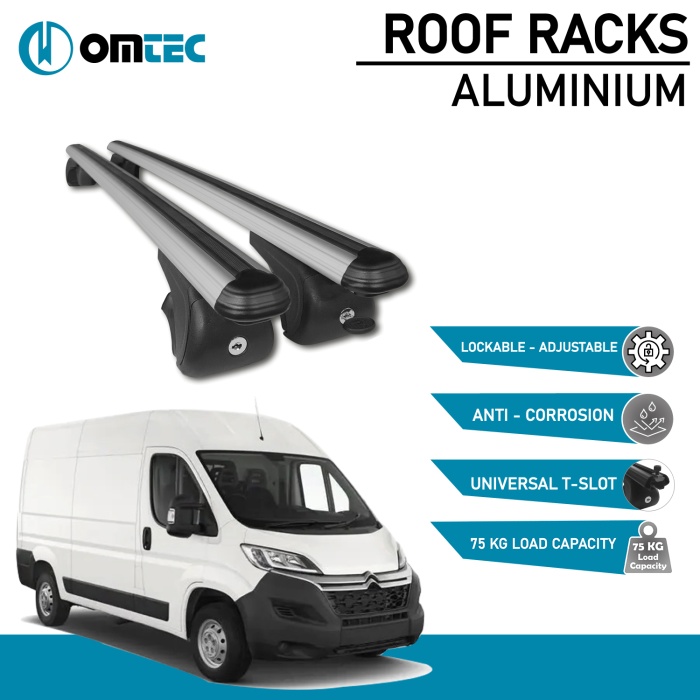Bare Transversale Citroen Jumpy [2007-2017] Omtec Aluminiu - Argintiu - imagine 2
