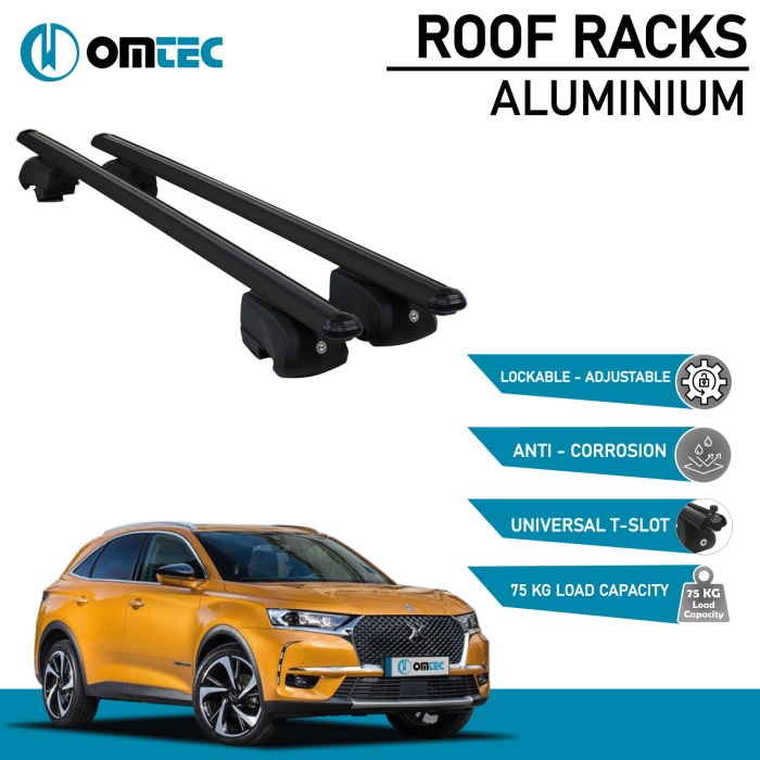 Bare Transversale Citroen Ds7 [2018 ->] Omtec Aluminiu - Negru - imagine 2