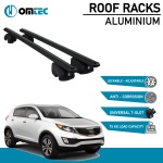 Bare Transversale Kia Sportage [2010-2015] Omtec Aluminiu - Negru - imagine 2